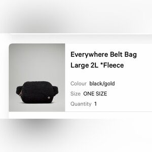 Lululemon Everywhere Beltbag 2L Fleece